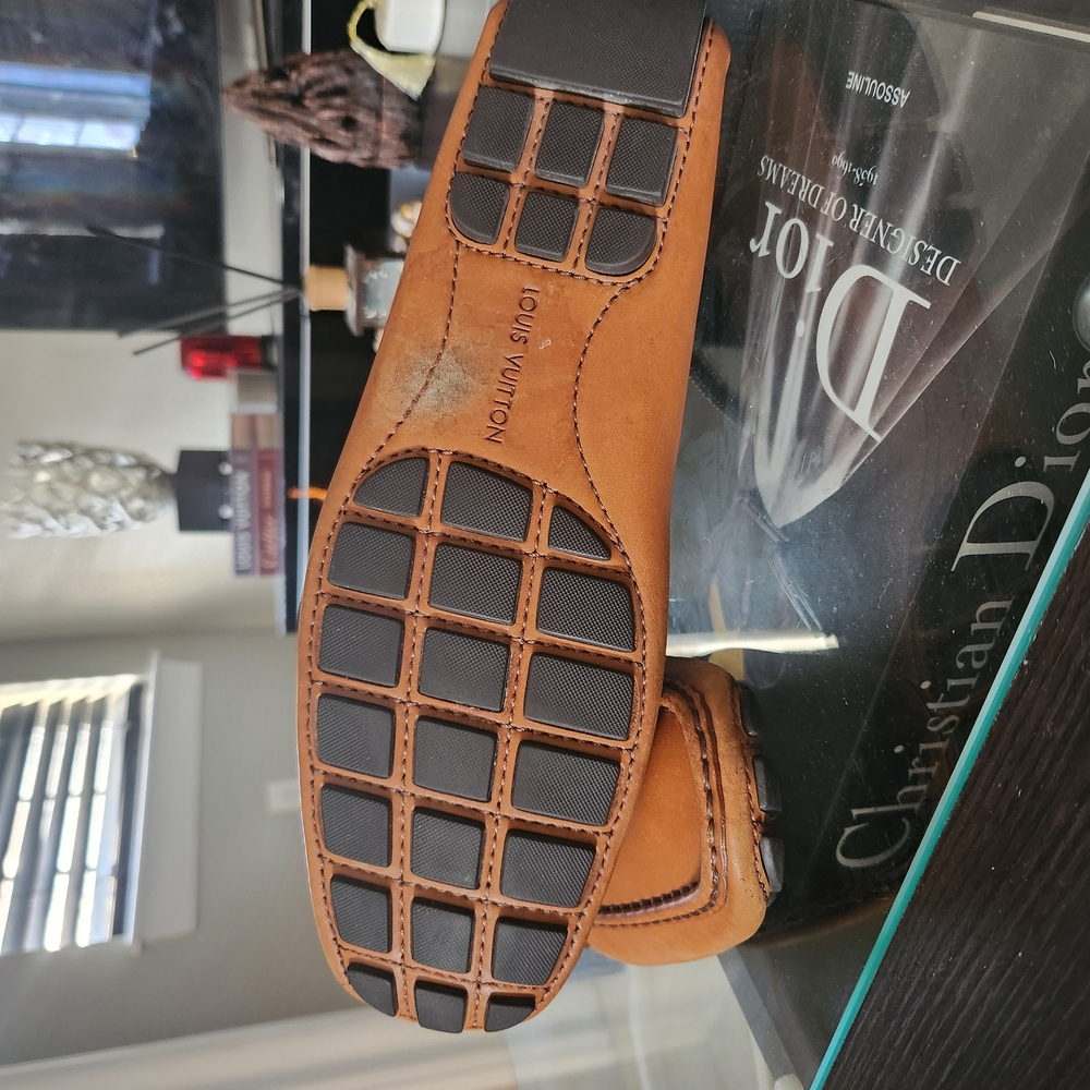 Louis Vuitton Men's Brown Leather Loafers - Picture 5 of 10